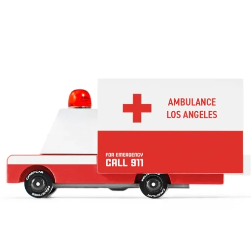 Ambulance Van (E762) 8,4X4,1X5,1Cm, Wooden Diecast, In Giftbox,