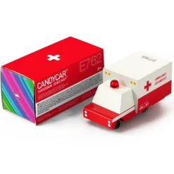 Ambulance Van (E762) 8,4X4,1X5,1Cm, Wooden Diecast, In Giftbox,