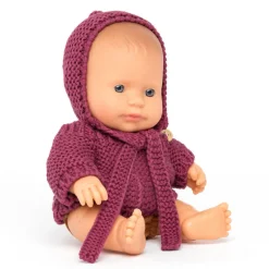 Babypop Europese Jongen Aangekleed Met Vanillegeur - 21 cm