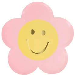 Borden Happy Face Flower Plates - set van 8