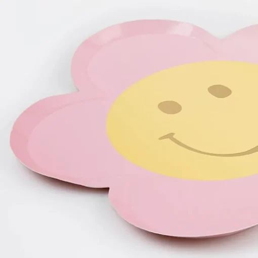 Borden Happy Face Flower Plates - set van 8