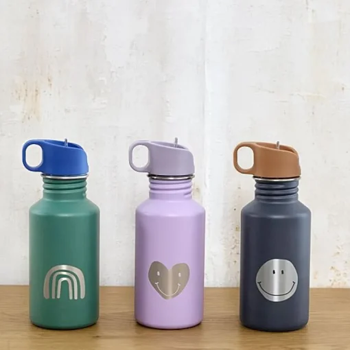 Bottle Stainless Steel Little Gang Rainbow Green