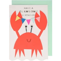 Crab With Bunting Card