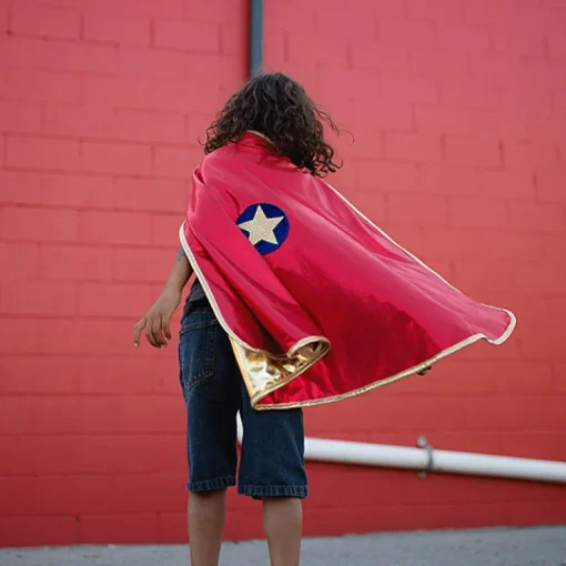 Dubbelzijdige Superheldencape Wonder Cape - Rood/Goud