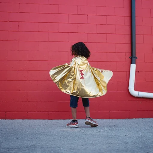 Dubbelzijdige Superheldencape Wonder Cape - Rood/Goud