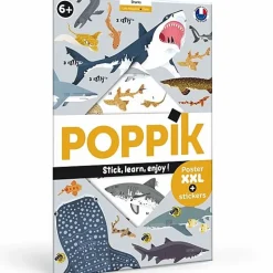 Educatieve Xxl Poster + 45 Stickers Sharks | 6-12 Jaar