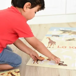 Educatieve Xxl Poster + 42 Stickers Savanne | 5-12 Jaar