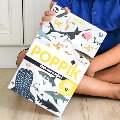 Educatieve Xxl Poster + 45 Stickers Sharks | 6-12 Jaar
