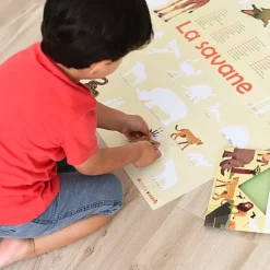 Educatieve Xxl Poster + 42 Stickers Savanne | 5-12 Jaar