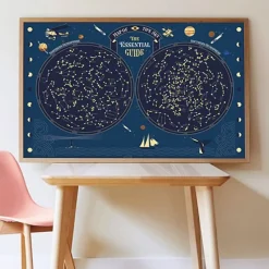 Educatieve Xxl Poster + 640 Stickers Skymap | 6-12 Jaar