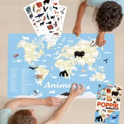 Educatieve Xxl Poster + 42 Stickers Animals Of The World | 5-12 Jaar