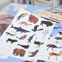 Educatieve Xxl Poster + 42 Stickers Animals Of The World | 5-12 Jaar