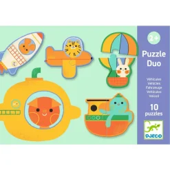 Eerste legpuzzels Duo Véhicules - 10 stuks