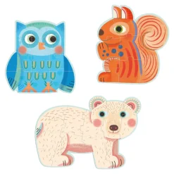 Eerste legpuzzels Primo Puzzle Dans la foret - 9, 12, 16 stukjes