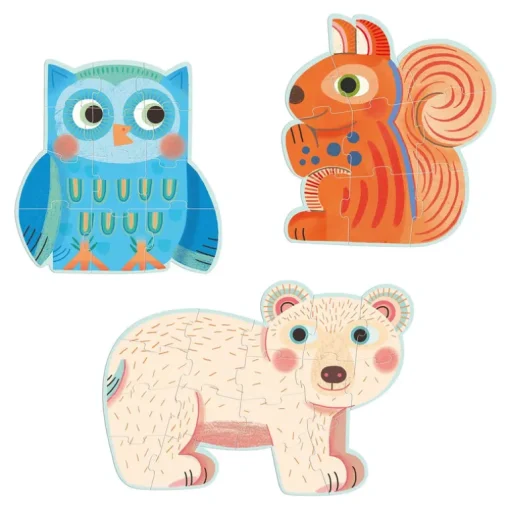 Eerste legpuzzels Primo Puzzle Dans la foret - 9, 12, 16 stukjes