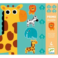 Eerste legpuzzels Primo Puzzle Dans la Jungle - 3,4,5 en 6 stukjes