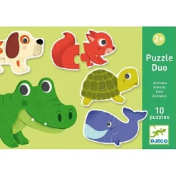 Eerste legpuzzels Puzzle Duo Dieren - 10 x 2 stukjes