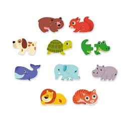 Eerste legpuzzels Puzzle Duo Dieren - 10 x 2 stukjes
