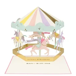 Feestkaart - Carousel Stand-Up Card