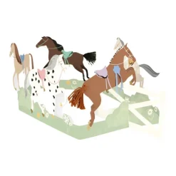 Feestkaart Concertina Horse Card