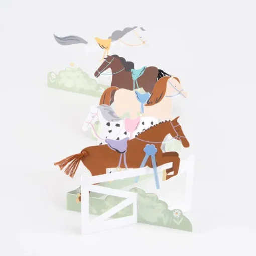 Feestkaart Concertina Horse Card