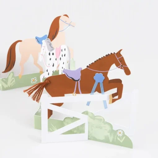 Feestkaart Concertina Horse Card