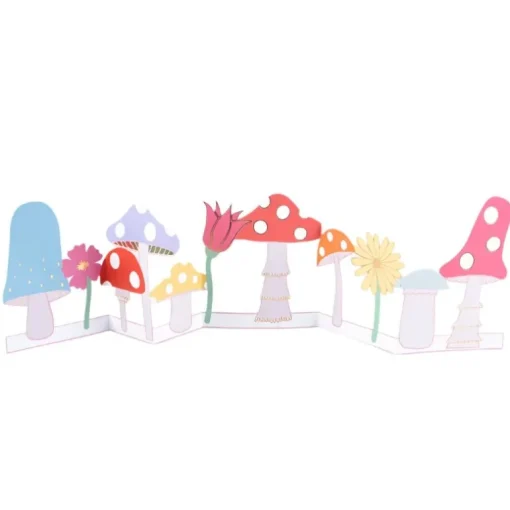 Feestkaart Mushroom Concertina Card