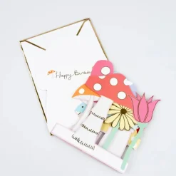 Feestkaart Mushroom Concertina Card