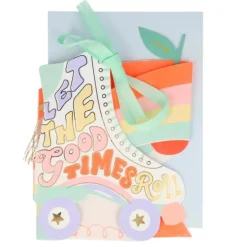 Feestkaart Roller Skate Concertina Card