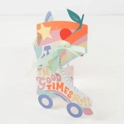 Feestkaart Roller Skate Concertina Card
