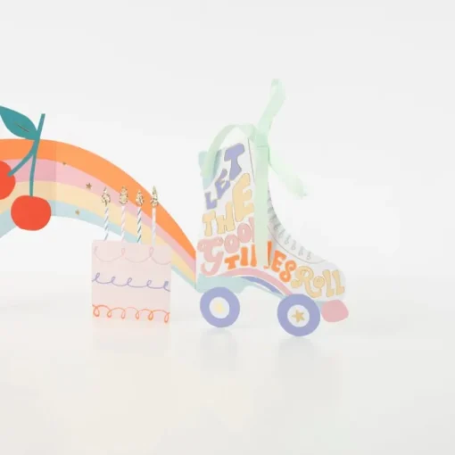 Feestkaart Roller Skate Concertina Card