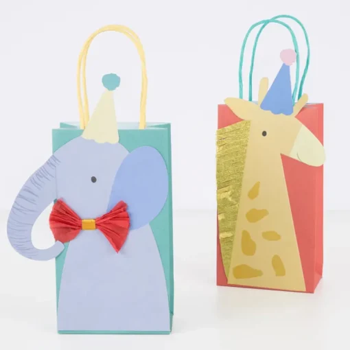 Feestzakje Animal Parade Party Bags - set van 8
