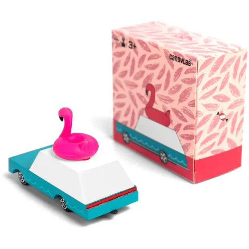 Flamingo Wagon (W228) 8,9X3,8X6,4Cm, Wooden Diecast, Magnetic,