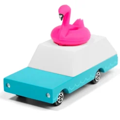 Flamingo Wagon (W228) 8,9X3,8X6,4Cm, Wooden Diecast, Magnetic,