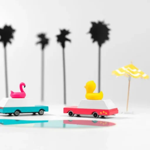 Flamingo Wagon (W228) 8,9X3,8X6,4Cm, Wooden Diecast, Magnetic,
