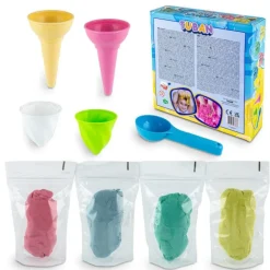 Fluffy Sand Ice Cream Shop - 4 kleuren speelzand en accessoires