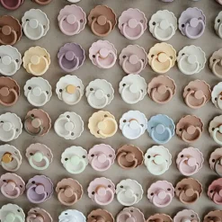 Frigg Daisy Bloom Fopspenen Siliconen Baby Pink/Soft Lilac - Set Van 2
