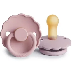 Frigg Daisy Fopspenen Latex Baby Pink/Soft Lilac - Set Van 2