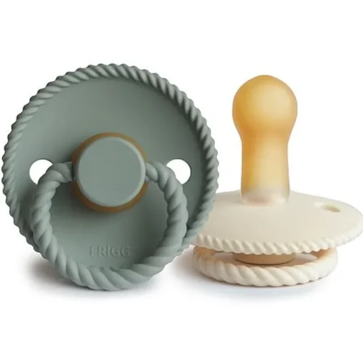Frigg Rope Fopspenen Latex Cream/Sage - Set Van 2