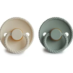 Frigg Rope Fopspenen Latex Cream/Sage - Set Van 2