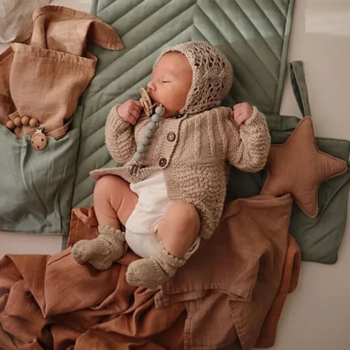 Frigg Rope Fopspenen Siliconen Croissant/Olive - Set Van 2