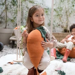 Gebreid Kussen Cathy The Carrot - 25 X 40 Cm