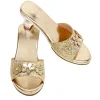 Gouden Slipper Met Hoge Hak - Ellina