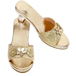 Gouden Slipper Met Hoge Hak - Ellina