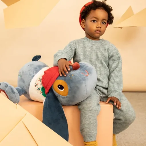 Grote activiteitenknuffel Jules grote ontdekkingshond - 55 cm