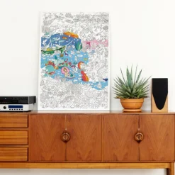 Grote kleurposter Giant Coloring Poster - Ocean