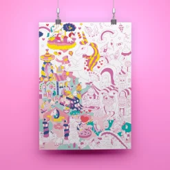 Grote kleurposter Giant Coloring Poster - Lily