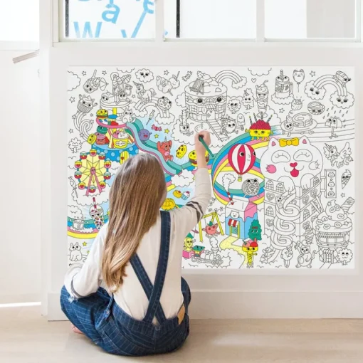 Grote kleurposter Giant Coloring Poster - Kawaïï
