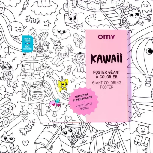 Grote kleurposter Giant Coloring Poster - Kawaïï