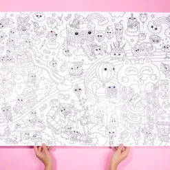 Grote kleurposter Giant Coloring Poster - Kawaïï